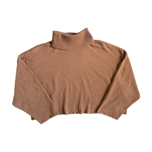 American Eagle Ahh-Mazingly Soft Crop Turtleneck Sweatshirt Size Medium - Picture 4 of 7